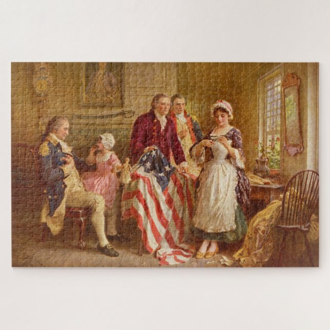 Puzzle Betsy Ross, 1777 (Histoire américaine) (Patriote a (Horizontal)