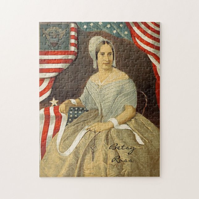 Puzzle Betsy Ross Premier drapeau américain Portrait Vint (Vertical)