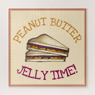 Puzzle Beurre d'arachide Jelly Heure PBJ Sandwich Déjeune