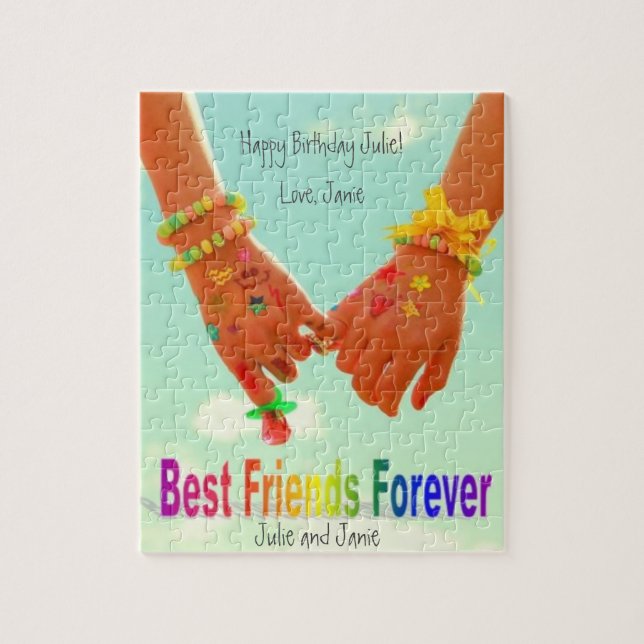 Puzzle BFF Best Friends Forever Girls Birthday Gift Idea (Vertical)