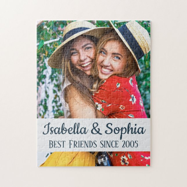Puzzle BFF Meilleurs amis tendance photo personnalisée mo (Vertical)