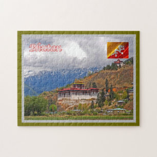 Puzzle Bhoutan - Le Dzong dans la vallée du Paro -