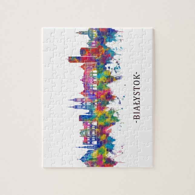 Puzzle Białystok Pologne Skyline (Vertical)