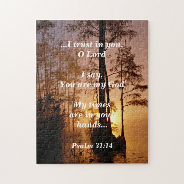 Puzzle Bible Verse Psaume 31:14 Mes temps sont entre vos  (Vertical)