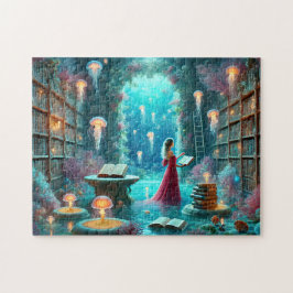 Puzzle Bibliothécaire de l'océan Bibliothèque sous-marine