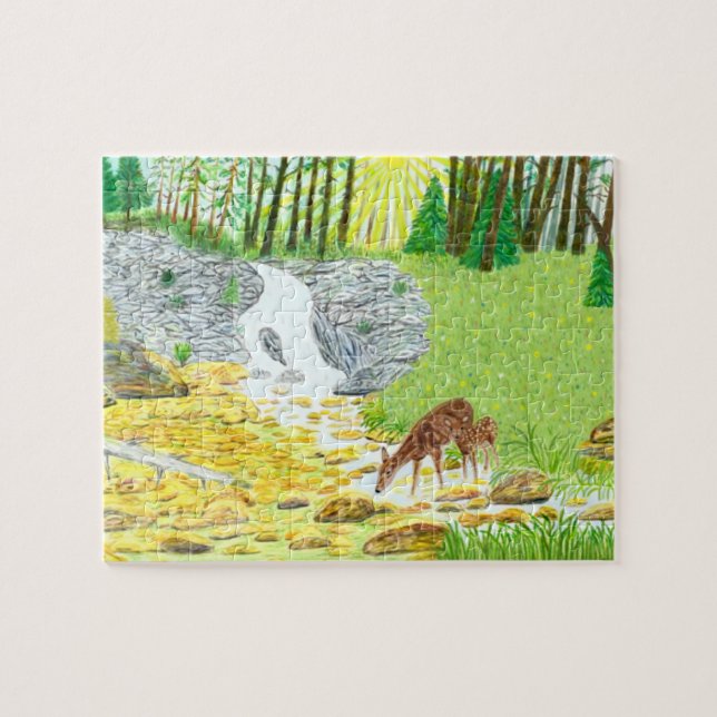 Puzzle Biche et faon (Horizontal)