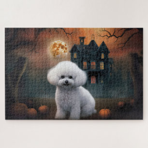 Puzzle Bichon Frise Halloween effroi