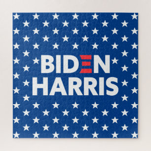 Puzzle Biden / Harris White Stars Motif Blue
