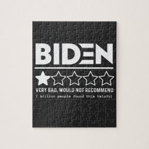 Puzzle Biden Très Mauvais Ne Recommanderait Pas T-Shirt