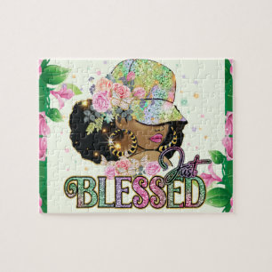 Puzzle Bienheureuse Black Melanin Femme Sista Aimer Dieu