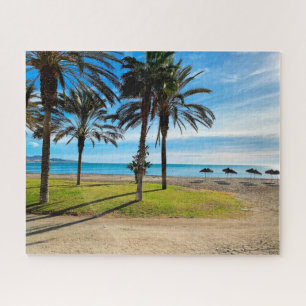 Puzzle Bienvenue à Malaga Espagne, la côte méditerran