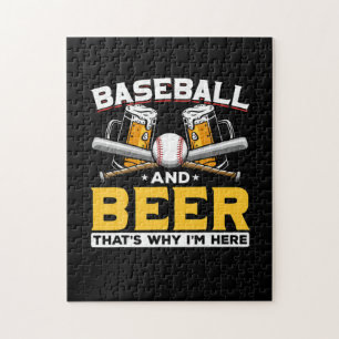 Puzzle Bière Boveur Baseball Bière Humour Anniversaire