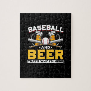 Puzzle Bière Boveur Baseball Bière Humour Anniversaire