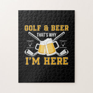 Puzzle Bière Drinker Golf Et Bière Anniversaire