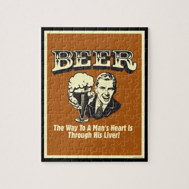 Puzzle Bière : La Façon De Mans Coeur À Travers Le Foie (Vertical)
