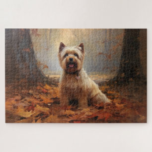 Puzzle Biewer Terrier à l'automne Leaves automne Inspire