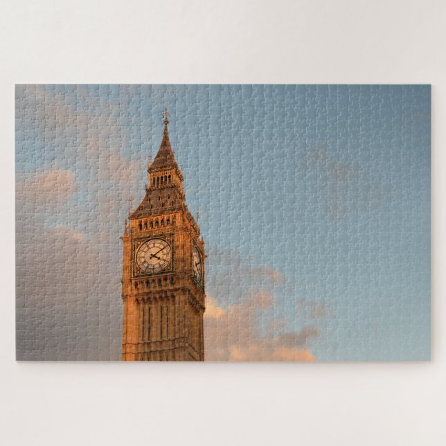 Puzzle Big Ben à Londres contre un ciel avec quelques (Horizontal)