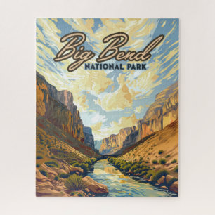 Puzzle Big Bend National Park Texas Desert Retro