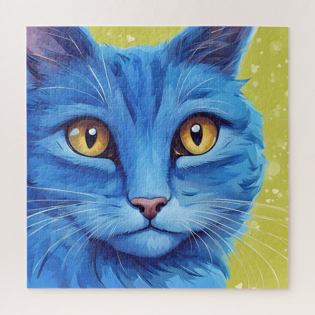 Puzzle Big Blue Cat (Vertical)