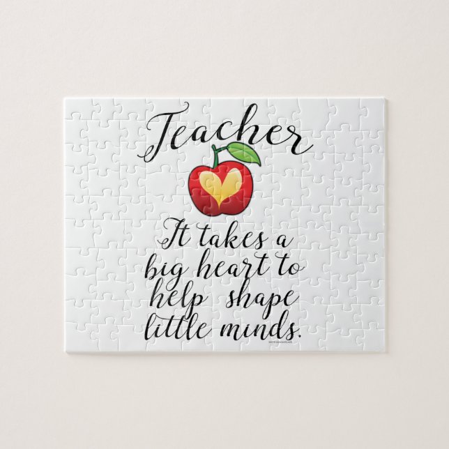 Puzzle Big Heart To Help Shape Little Minds (Horizontal)