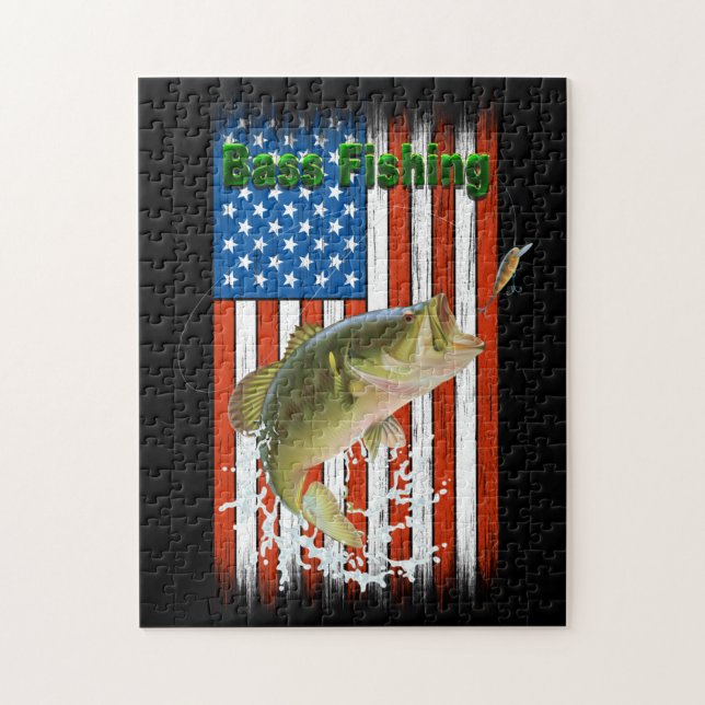Puzzle Big Mouth Basse Pêche USA (Vertical)