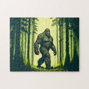 Puzzle Bigfoot en promenade dans la forêt