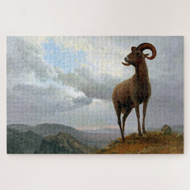 Puzzle Bighorn Sheep, Albert Bierstadt (Horizontal)