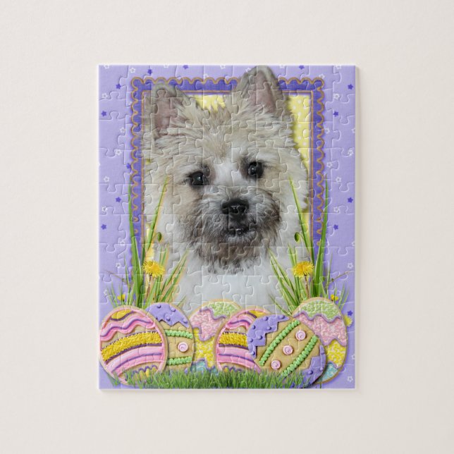 Puzzle Biscuits d'oeuf de pâques - cairn Terrier (Vertical)