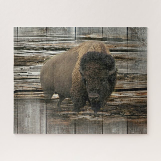 Puzzle Bison de bois (Horizontal)