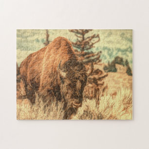 Puzzle Bison sauvage des bois
