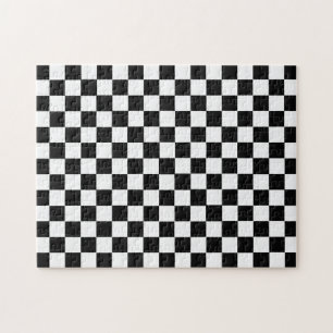 Puzzle Black and White Classic Checkerboard by STaylor