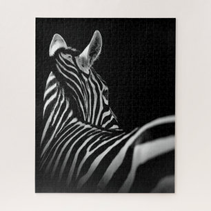 Puzzle black and white zebra