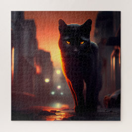 Puzzle Black Cat