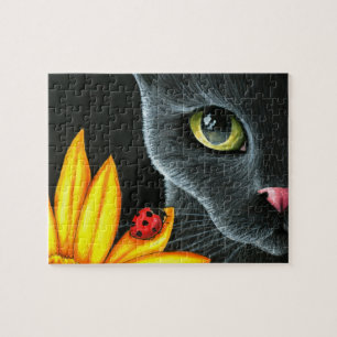 Puzzle Black Cat 510 coccinelle jaune