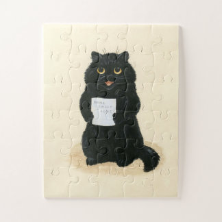 Puzzle Black Cat Home Sweet Home Secourt Shelter Cute