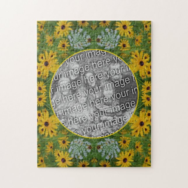 Puzzle Black Eyed Susan Daisy Peinture Ajouter Votre Phot (Vertical)