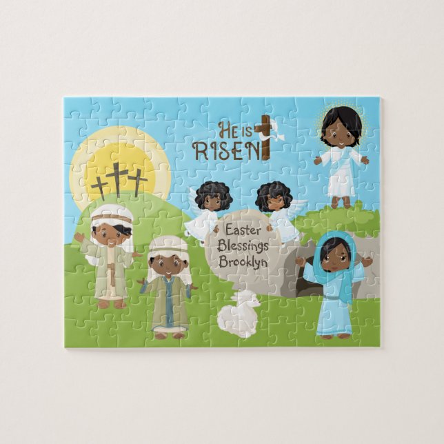 Puzzle Black He est ressuscité Pâques (Horizontal)