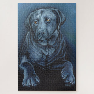 Puzzle Black Lab Personnalisé Dog Art Puzzles
