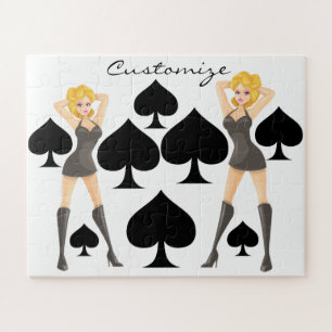 Puzzle Black Spades Blonde Queen Thunder_Cove