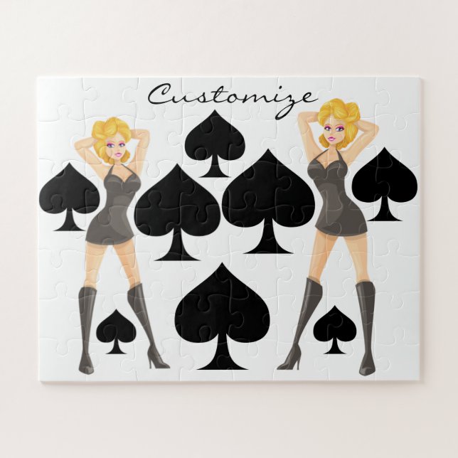 Puzzle Black Spades Blonde Queen Thunder_Cove (Horizontal)