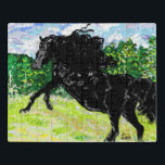Puzzle Black Stallion<br><div class="desc">Gemälde : Schwarzer Hengst</div>