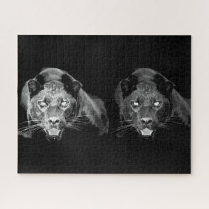 Puzzle Black & White Jaguar - Wild Animals Big Cats