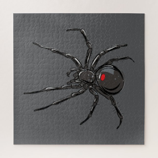 Puzzle Black Widow Spider Dessin original (Vertical)