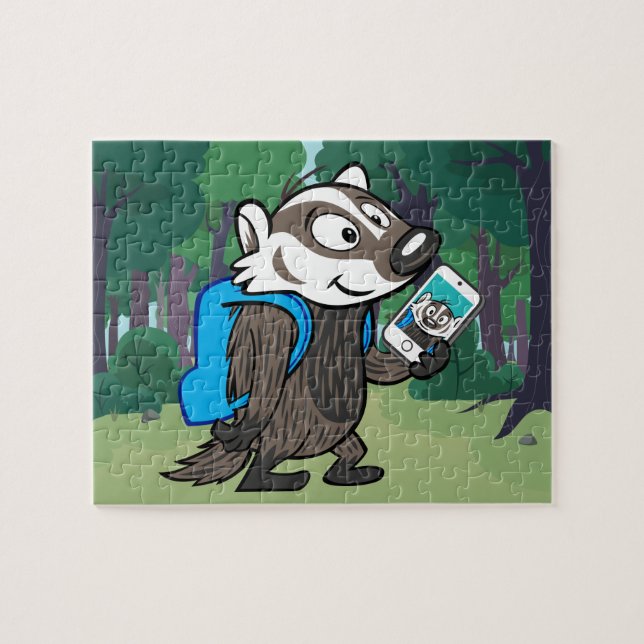 Puzzle Blaireau Selfie de boomer du raton laveur | de (Horizontal)