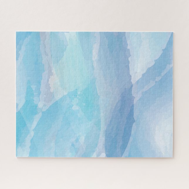 Puzzle Bleu, abstrait, cool couleur de l'eau brosse art (Horizontal)