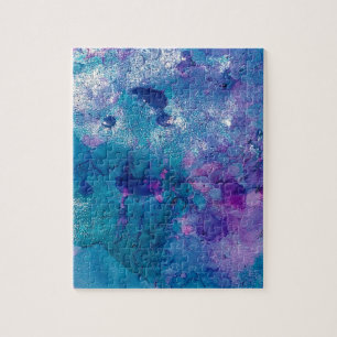 Puzzle Bleu Abstrait violet