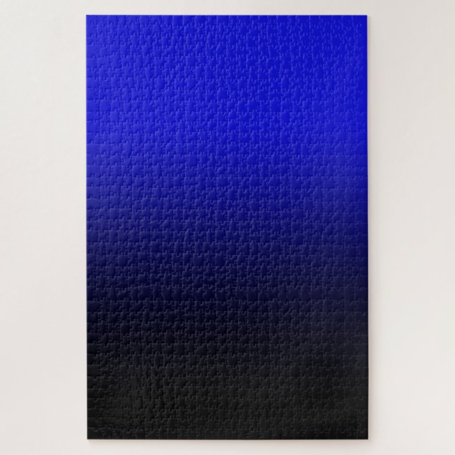 Puzzle Bleu Cobalt Bleu et noir Ombre (Vertical)