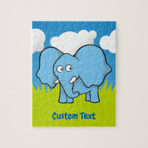 Puzzle bleu éléphant puzzle