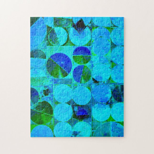 Puzzle bleu et vert (Vertical)