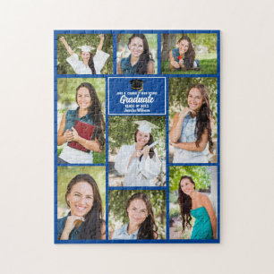 Puzzle Bleu Graduate Senior Photo Collage 2023 Graduation